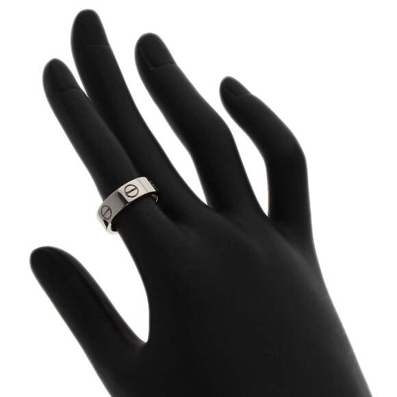 CARTIER 18k Silver Love Ring #49 - Picture 5 of 9